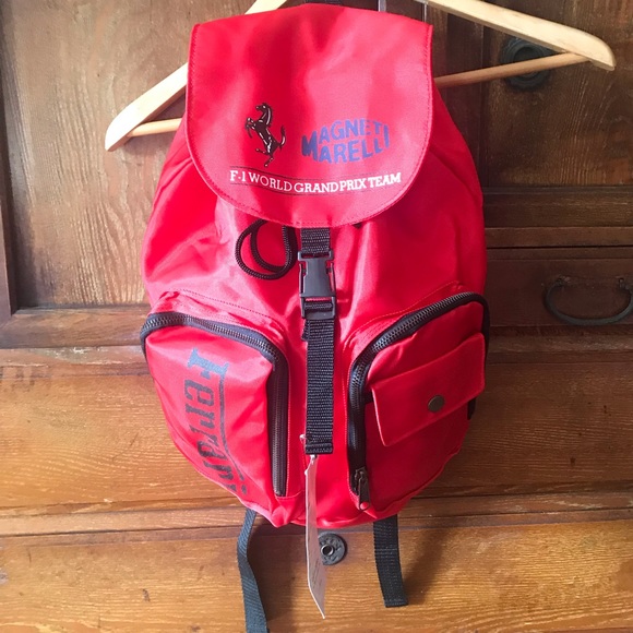 Handbags - Vintage Ferrari Magneti Martelli red backpack